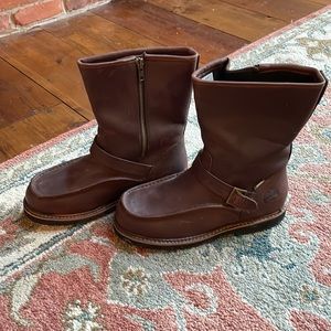 Leather winter boots! Never been worn!  Stylish, perfect shape
